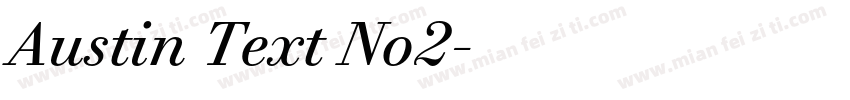 Austin Text No2字体转换